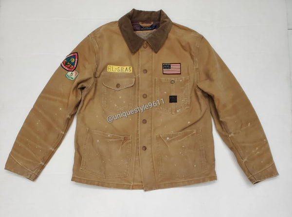 Nwt Polo Ralph Lauren Khaki Patches Jacket - Unique Style