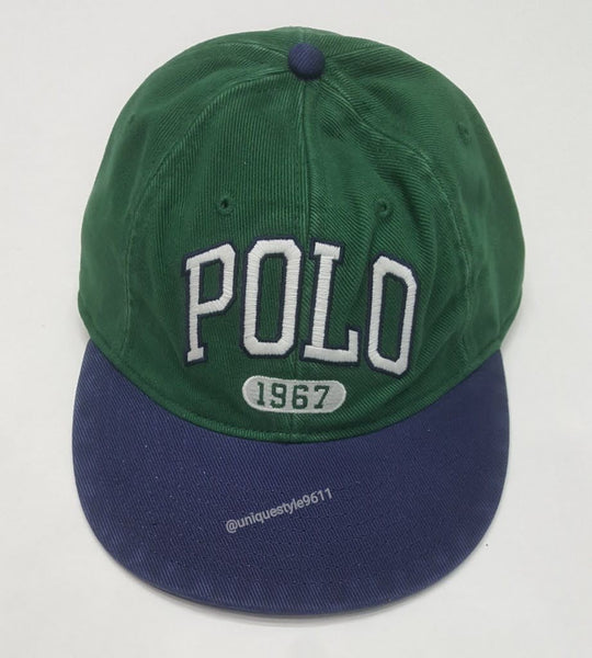 Nwt Polo Ralph Lauren Navy/Green 1967 Adjustable Strap Back Hat - Unique Style