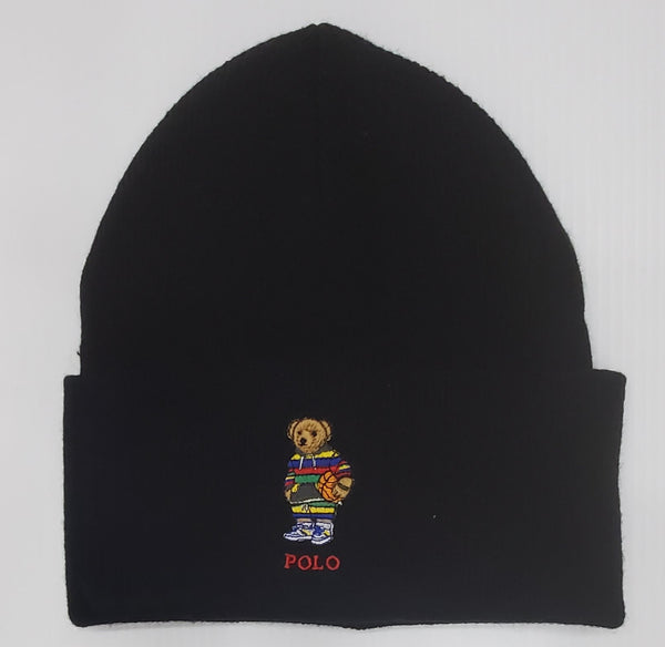 Nwt Polo Ralph Lauren Black Basketball Bear Skully - Unique Style