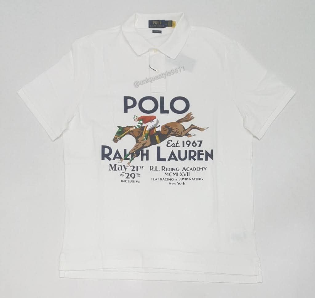 Nwt Polo Ralph Lauren White Equestrian 1967 Classic Fit Polo