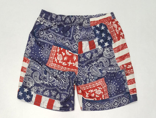 Nwt Polo Ralph Lauren Stars Stripes Bandana Swim Trunks - Unique Style
