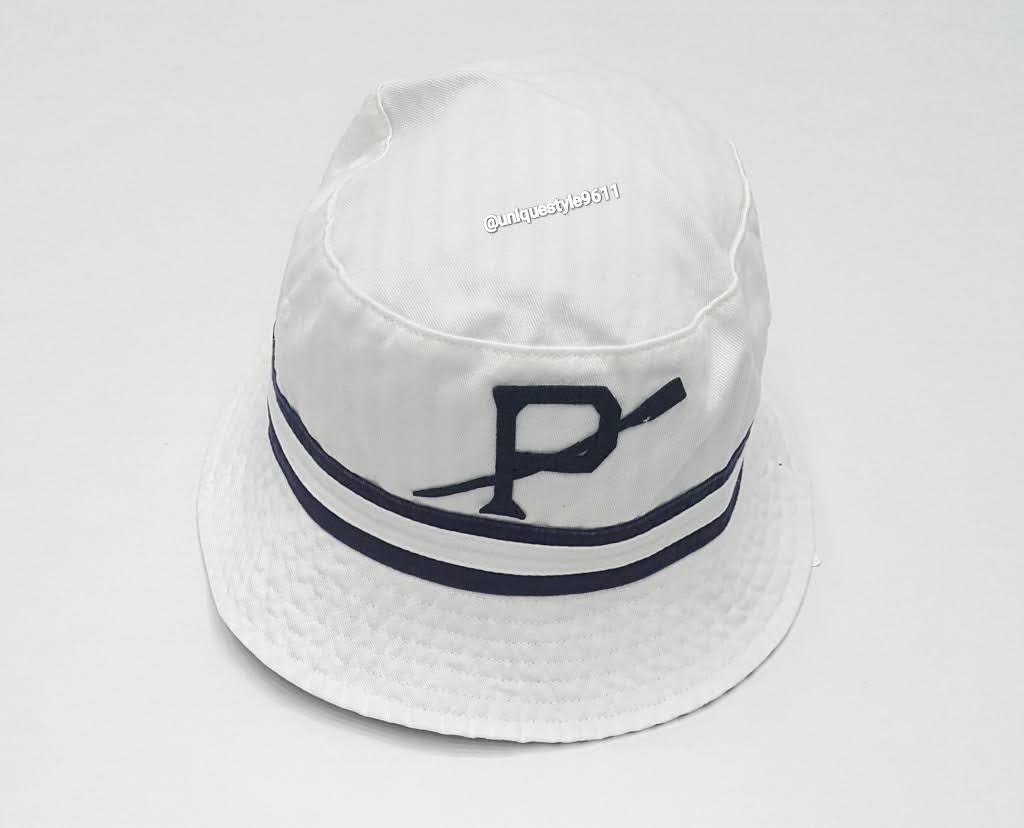 Nwt Polo Ralph Lauren Pinstripe K-Swiss Shield/P Patch Reversible Bucket Hat