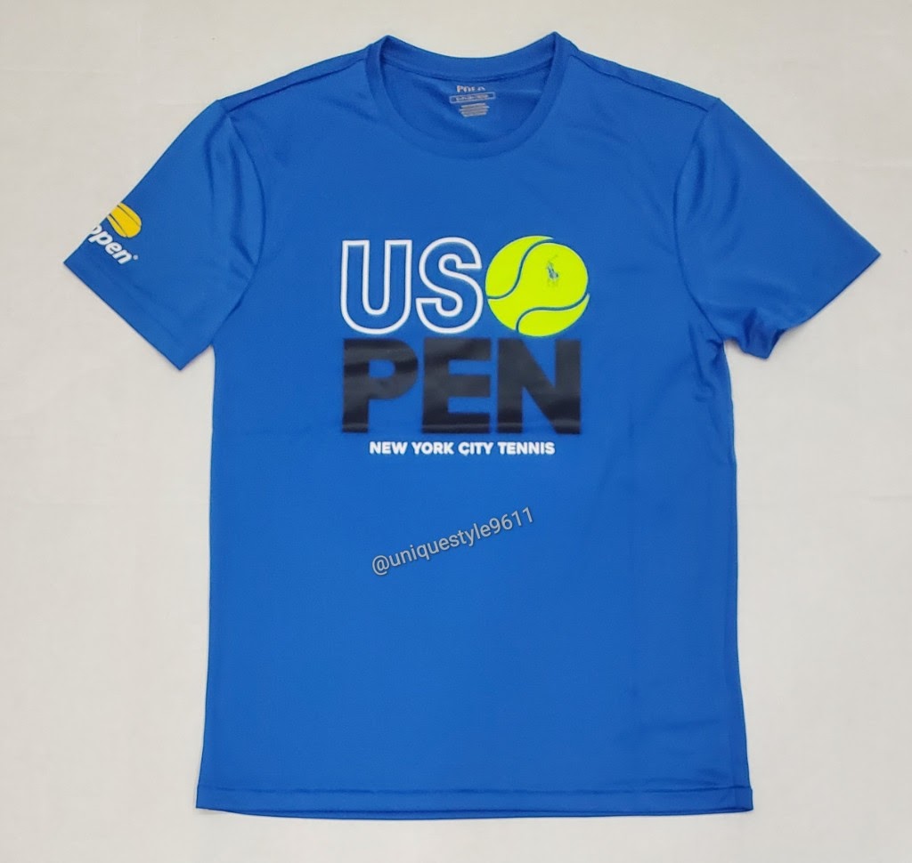 Nwt Polo Ralph Lauren Royal Blue US Open New York City Tennis 2022 Custom Slim Fit Tee