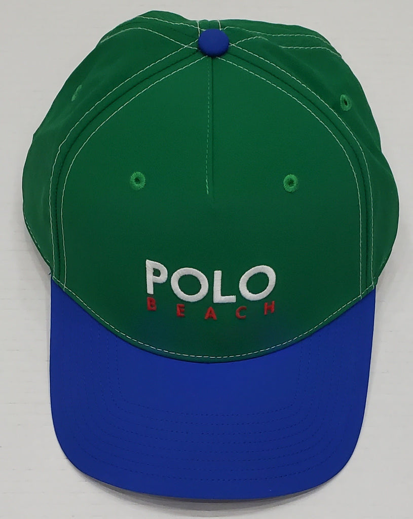 Nwt Polo Ralph Lauren Green Polo Beach Adjustable Strap Back Hat