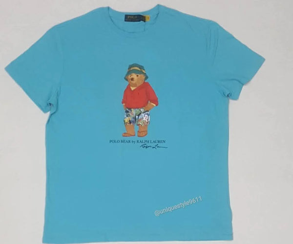 Nwt Polo Big & Tall Turquoise Beach Bear Bucket Teddy Bear Tee - Unique Style