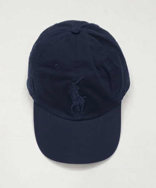 Nwt Polo Ralph Lauren Navy ON Navy Big Pony Adjustable Strap Back Hat - Unique Style