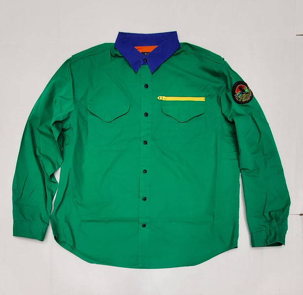 Nwt Polo Ralph Lauren Green Sportsman L/S Button Up - Unique Style