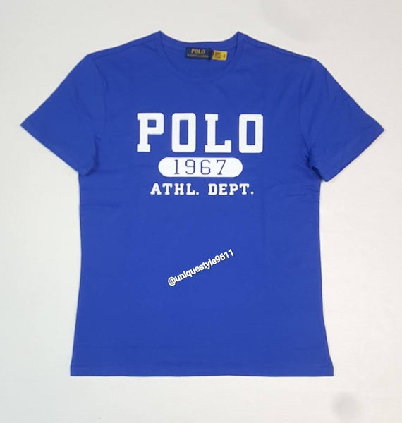Nwt Polo Ralph Lauren Royal Blue 1967 Athl Dept Tee - Unique Style