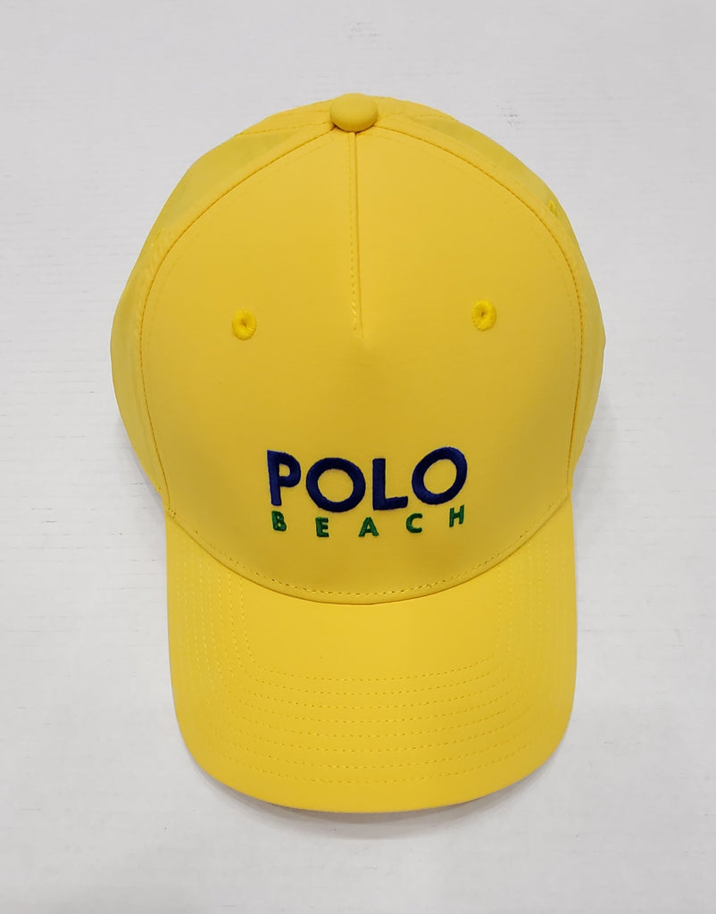 Nwt Polo Ralph Lauren Yellow Polo Beach Adjustable Strap Back Hat