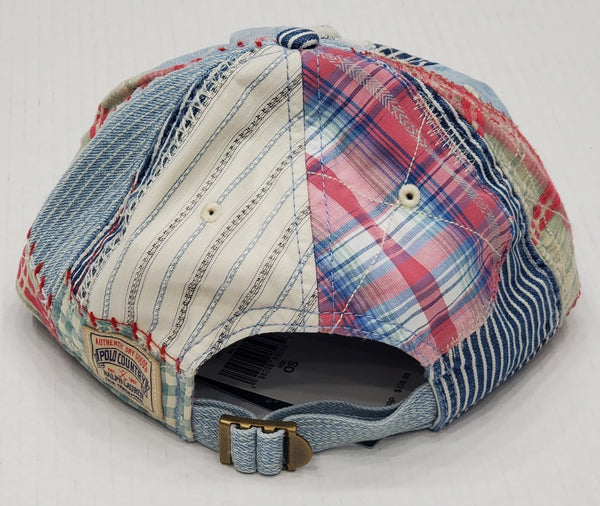 Nwt Polo Ralph Lauren Polo Country PatchWork Denim Hat - Unique Style