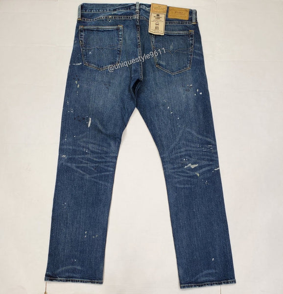 Nwt Polo Ralph Lauren Varick Slim Straight Paint Splatter Jeans - Unique Style