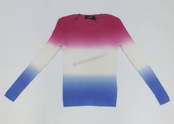 Nwt Lauren Ralph Lauren Dip Dyed Ribbed Sweater - Unique Style