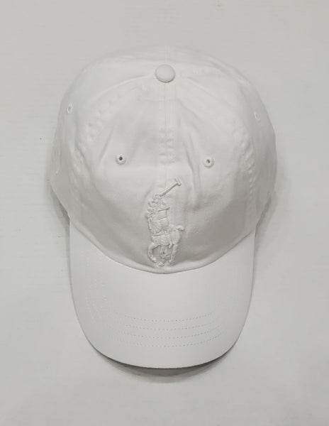 Nwt Polo Ralph Lauren White ON White Big Pony Adjustable Strap Back Hat - Unique Style