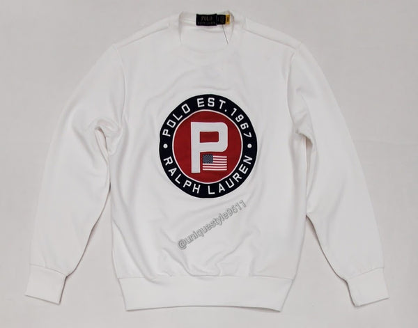Nwt Polo Big & Tall White Est 1967 Patch Sweatshirt - Unique Style