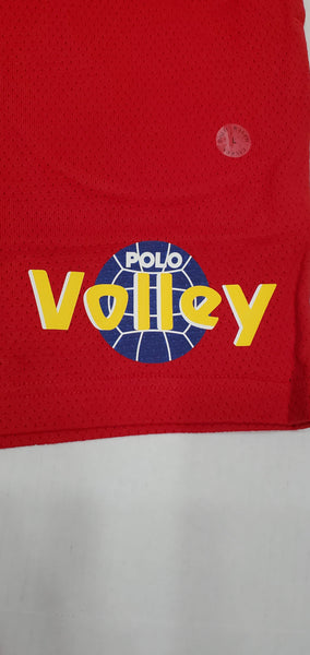 Nwt Polo Ralph Lauren Red Volley Ball 6 inch Cotton Shorts - Unique Style