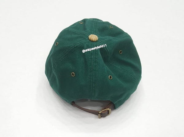 Nwt Polo Ralph Lauren Green Crest Canvas Long Bill Adjustable Strap Back - Unique Style