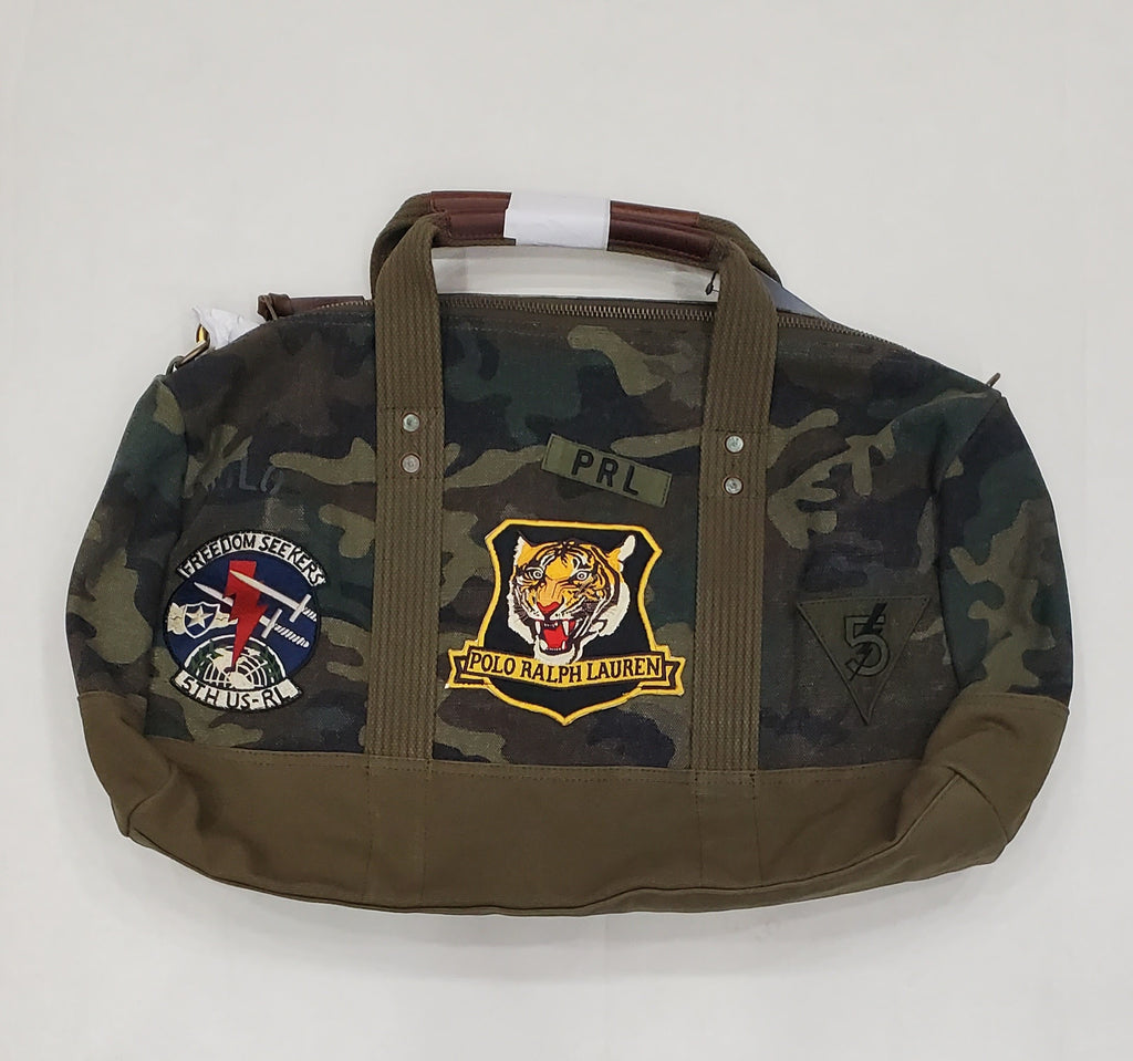 Nwt Polo Ralph Lauren Tiger Patch Camo Duffle Bag