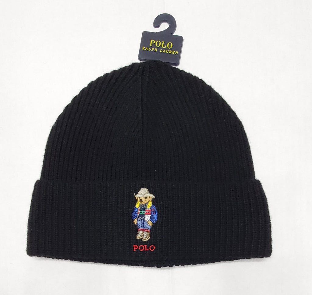 Nwt Polo Ralph Lauren Black Holiday Teddy Bear Embroidered Skully