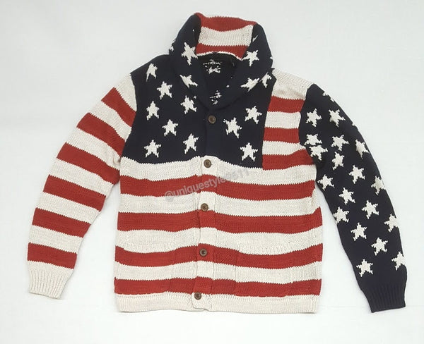 Nwt Polo Ralph Lauren American Flag Stars & Stripes Cardigan - Unique Style