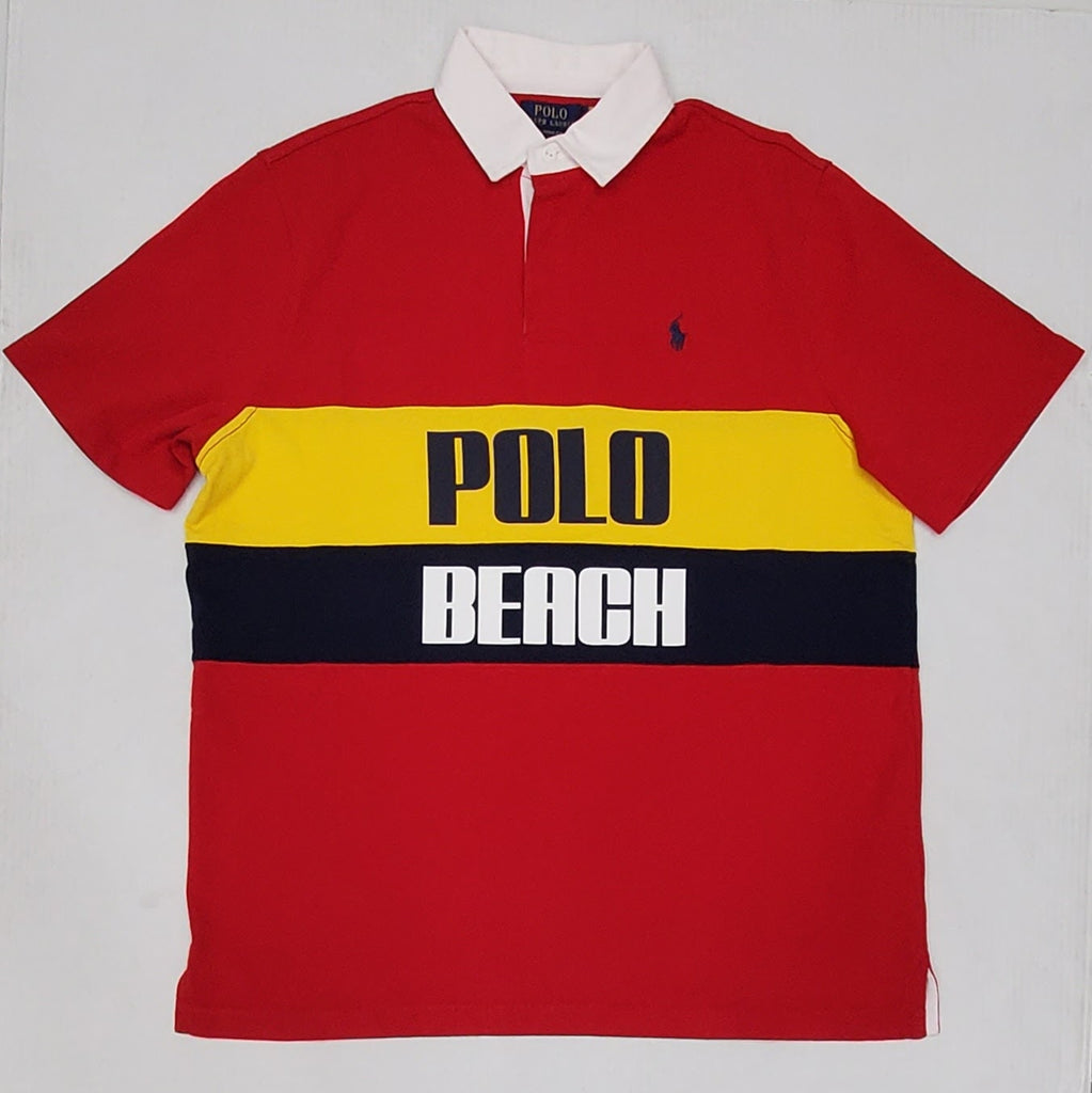 Nwt Polo Ralph Lauren Red/Yellow Polo Beach Classic Fit Polo