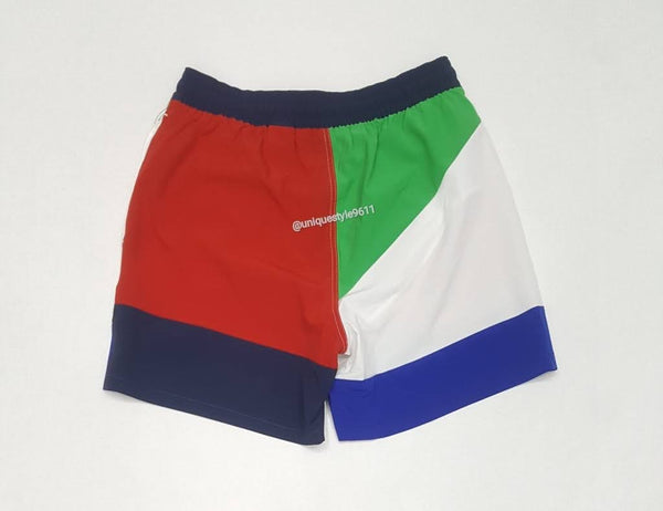 Nwt Polo Ralph Lauren Color Block Spellout Swim Trunks - Unique Style