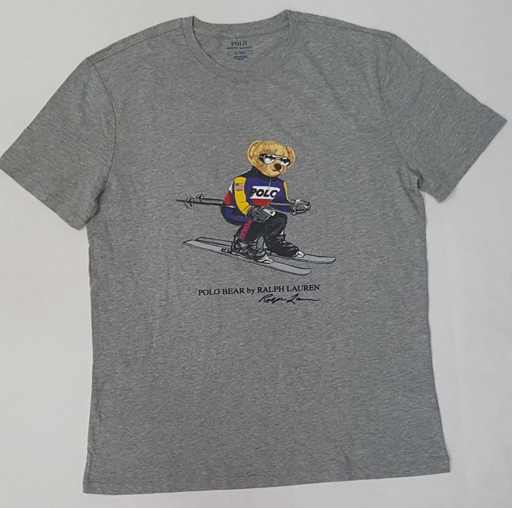 Nwt Polo Ralph Lauren Grey Skier Bear Tee