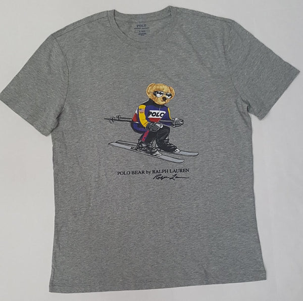 Nwt Polo Ralph Lauren Grey Skier Bear Tee - Unique Style
