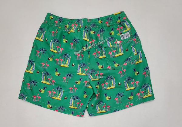 Nwt Polo Ralph Lauren Allover Flamingo Print Swim Trunks - Unique Style