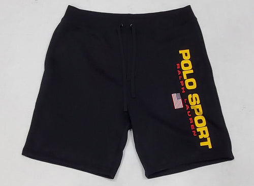 Nwt Polo Sport Black/Yellow Spellout Shorts - Unique Style
