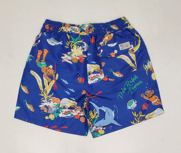 Nwt Polo Ralph Lauren Multi Allover Bear Print Swim Trunks - Unique Style