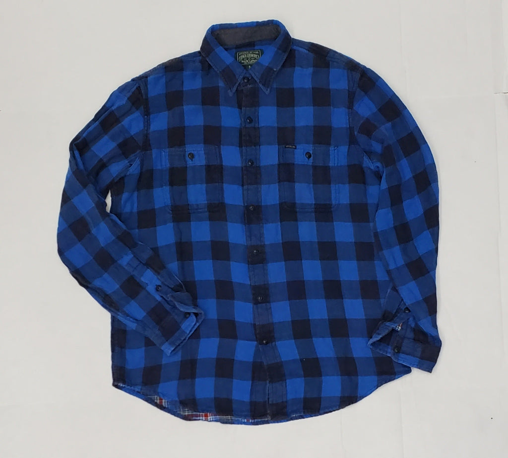 Nwt Polo Ralph Lauren Allover Blue Lumber Jack L/S Button Up