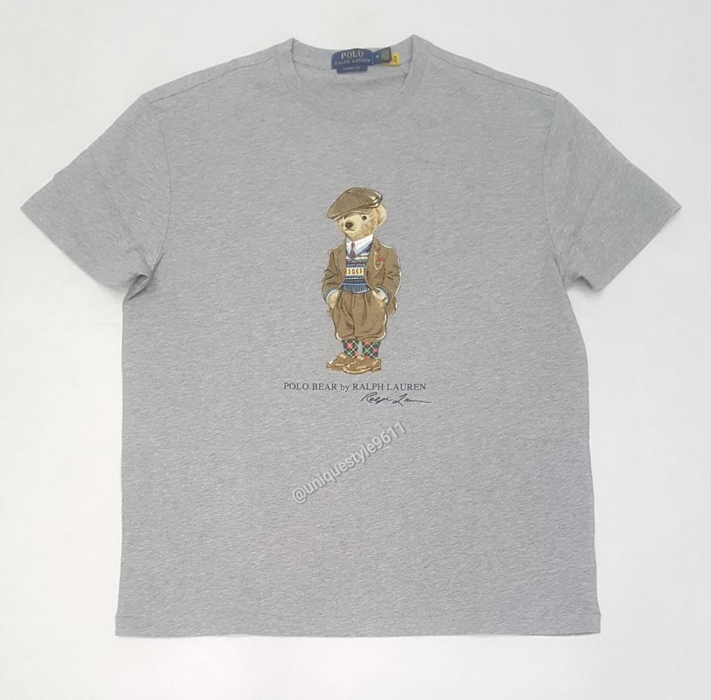 Nwt Polo Ralph Lauren Grey Brown Jacket Teddy Bear Classic Fit Tee u