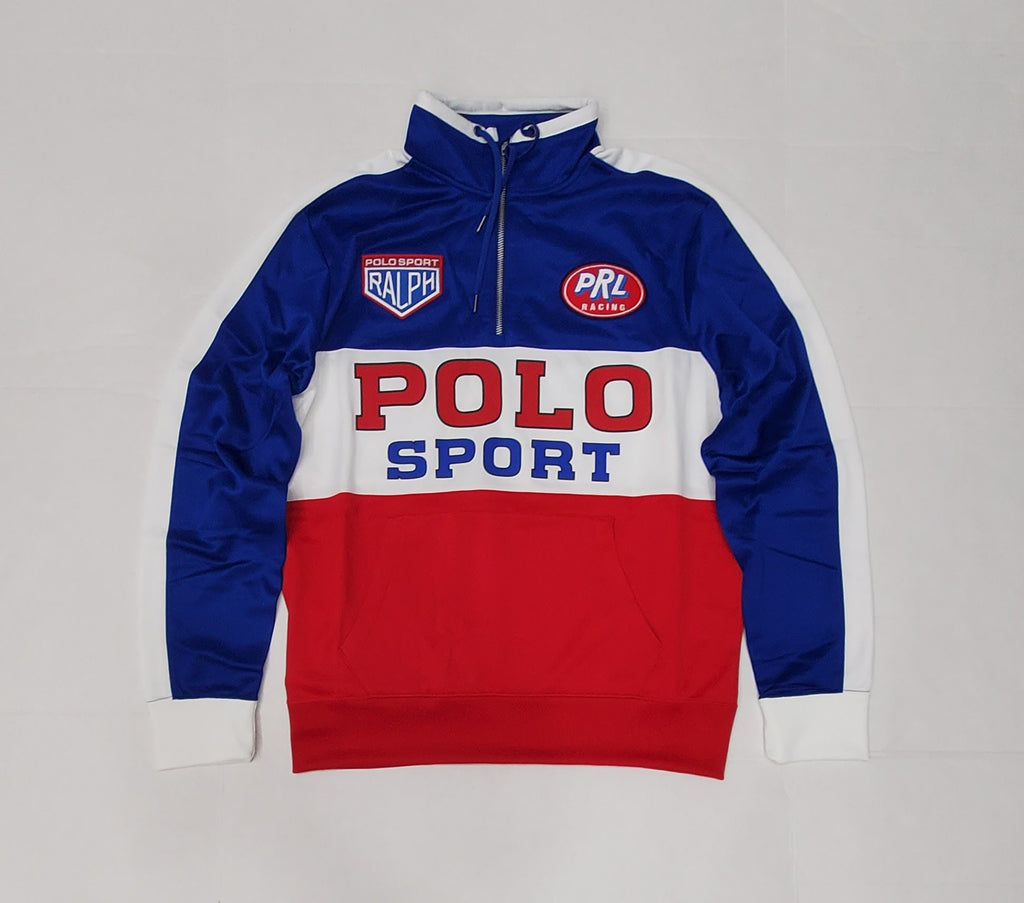 Nwt Polo Sport Red/Royal/White PRL Racing Team Half Zip Track Sweatshirt