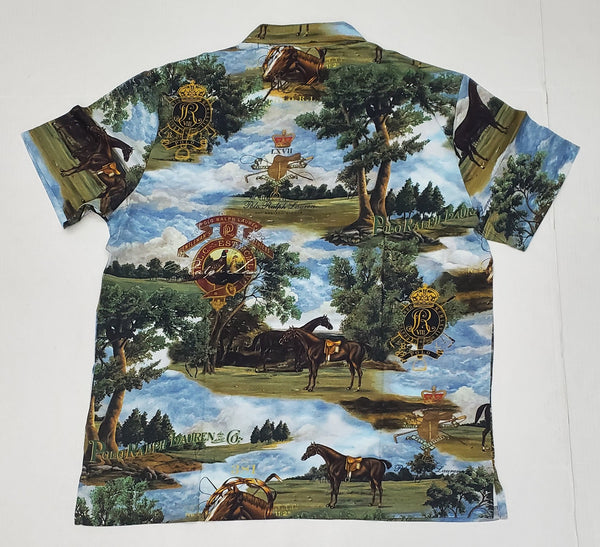 Nwt Polo Ralph Lauren Equestrian Allover Print Regular Fit Polo - Unique Style