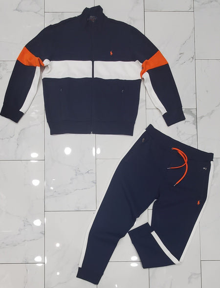 Nwt Polo Ralph Lauren Orange Polo Sport Hoodie With Matching Joggers