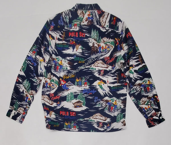 Nwt Polo Ralph Lauren Allover Ski Print Classic Fit L/S Button Up - Unique Style