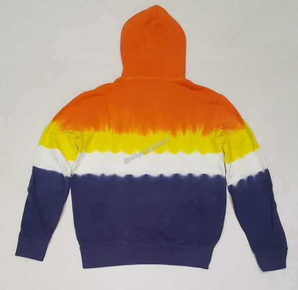 Nwt Polo Ralph Lauren Orange Striped Tie Dye Hoodie - Unique Style