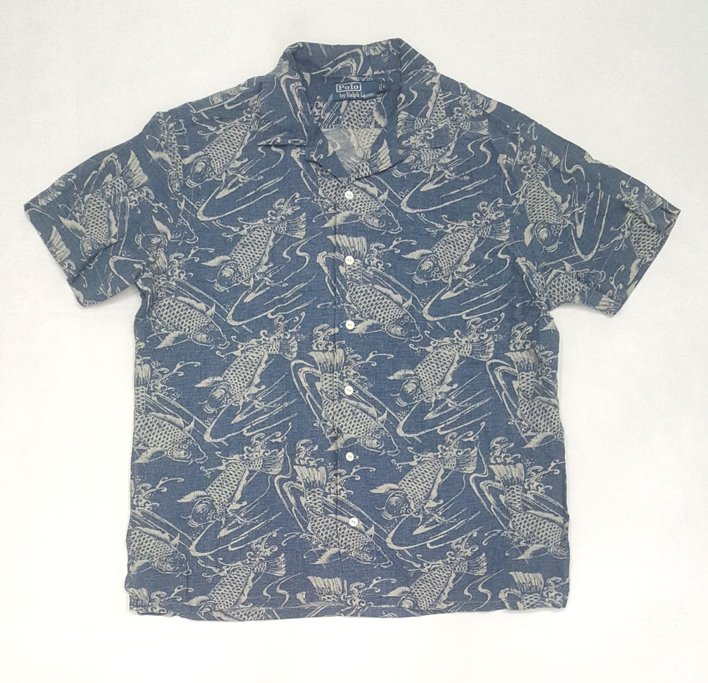 Nwt Polo Ralph Lauren Allover Sea Print Button Up