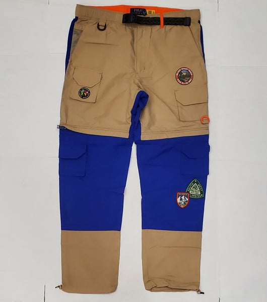 Nwt Polo Ralph Lauren Khaki/Royal Utility Patches Convertible 2 in 1 Pants - Unique Style