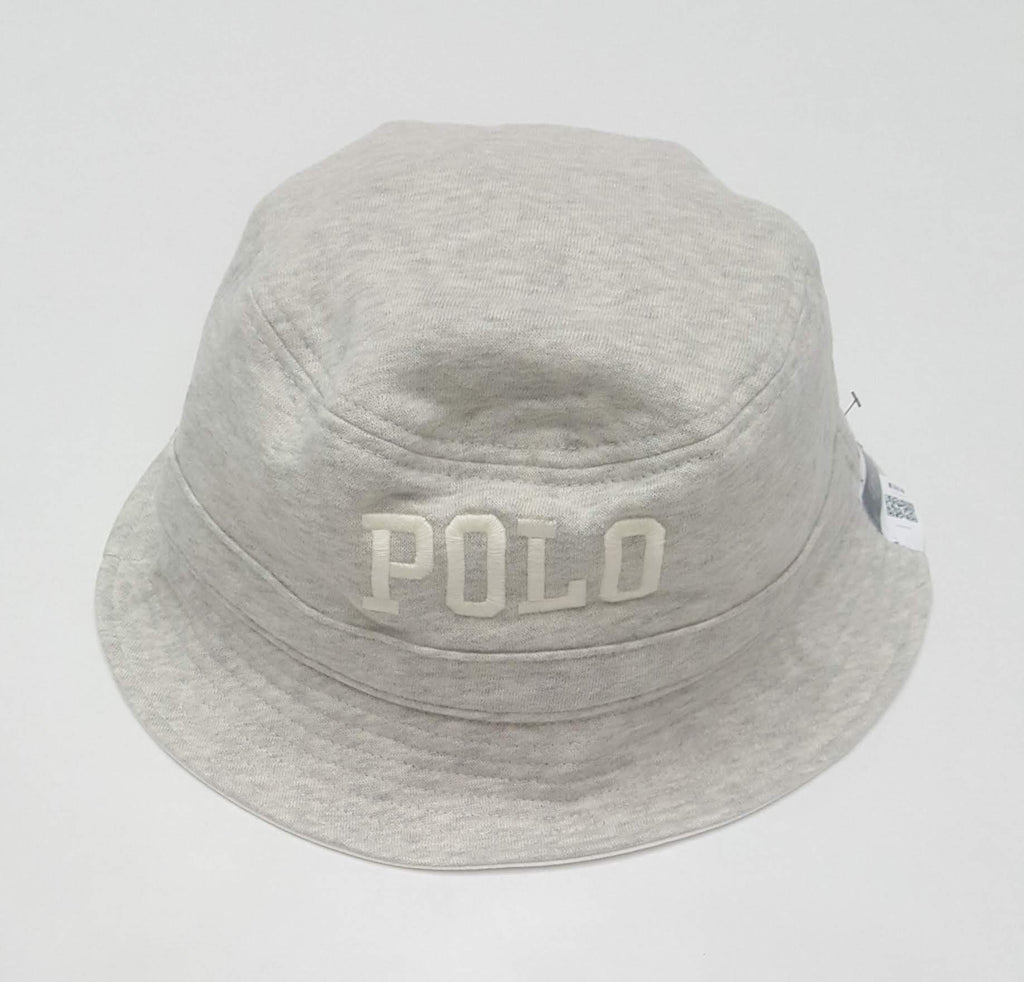 Nwt Polo Ralph Lauren Grey/White Reversible Bucket Hat