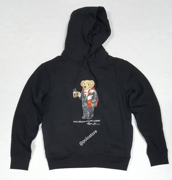Nwt Polo Big & Tall Black Cocoa Teddy Bear Hoodie - Unique Style
