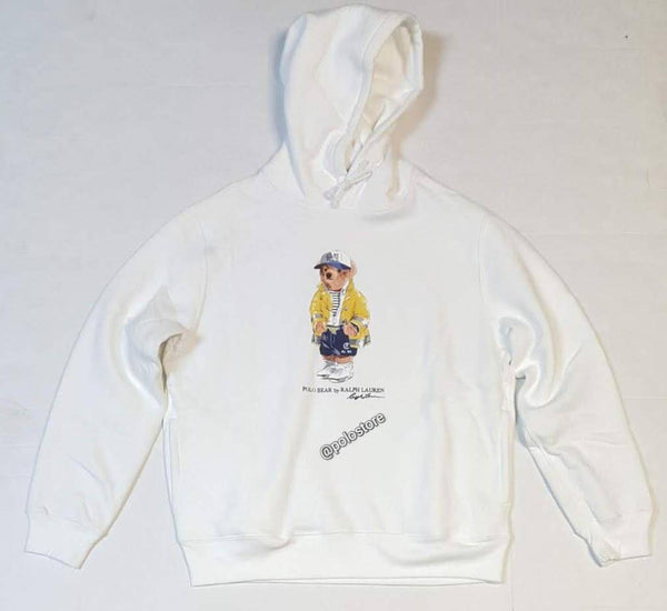 Nwt Polo Big & Tall White CP-93 Teddy Bear Fleece Hoodie - Unique Style