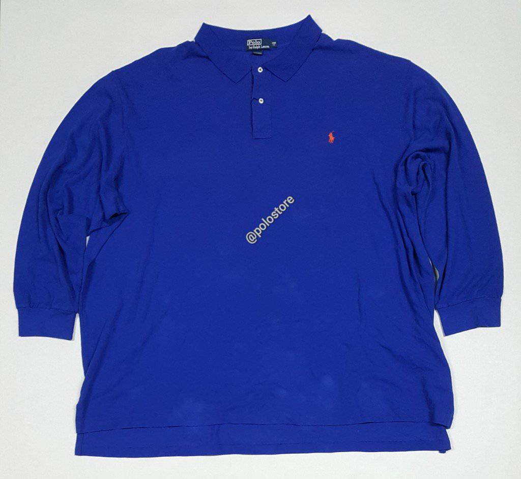 Nwt Polo Ralph Lauren Small Pony Big and Tall Royal Blue Long Sleeve Polo Shirt