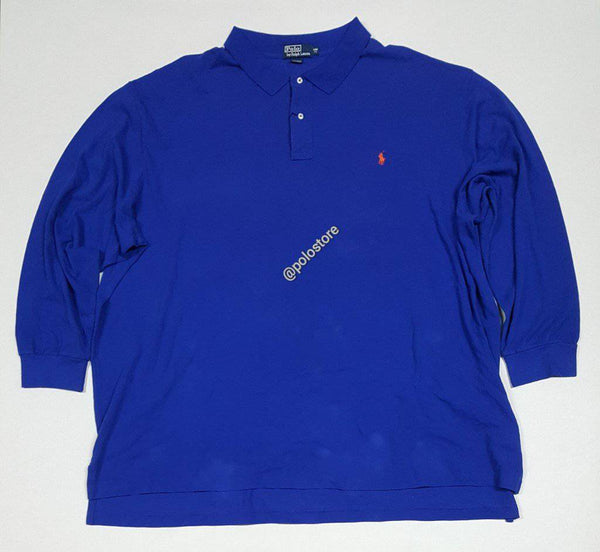 Nwt Polo Ralph Lauren Small Pony Big and Tall Royal Blue Long Sleeve Polo Shirt - Unique Style