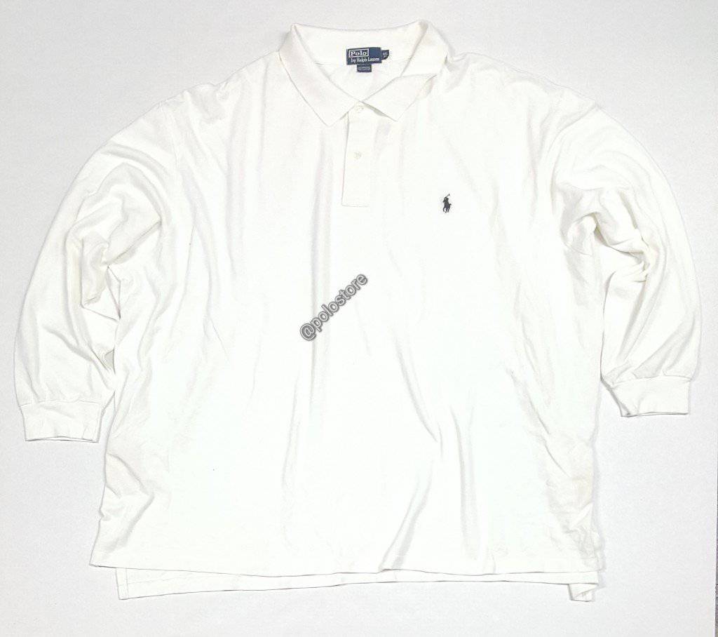 Nwt Polo Ralph Lauren Small Pony Big and Tall White Long Sleeve Polo Shirt