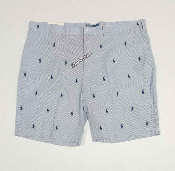 Nwt Polo Big & Tall Allover Small Pony Pinstripe Shorts - Unique Style