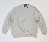 POLO RALPH LAUREN BIG & TALL GREY COTTON ROUND NECK SWEATER - Unique Style