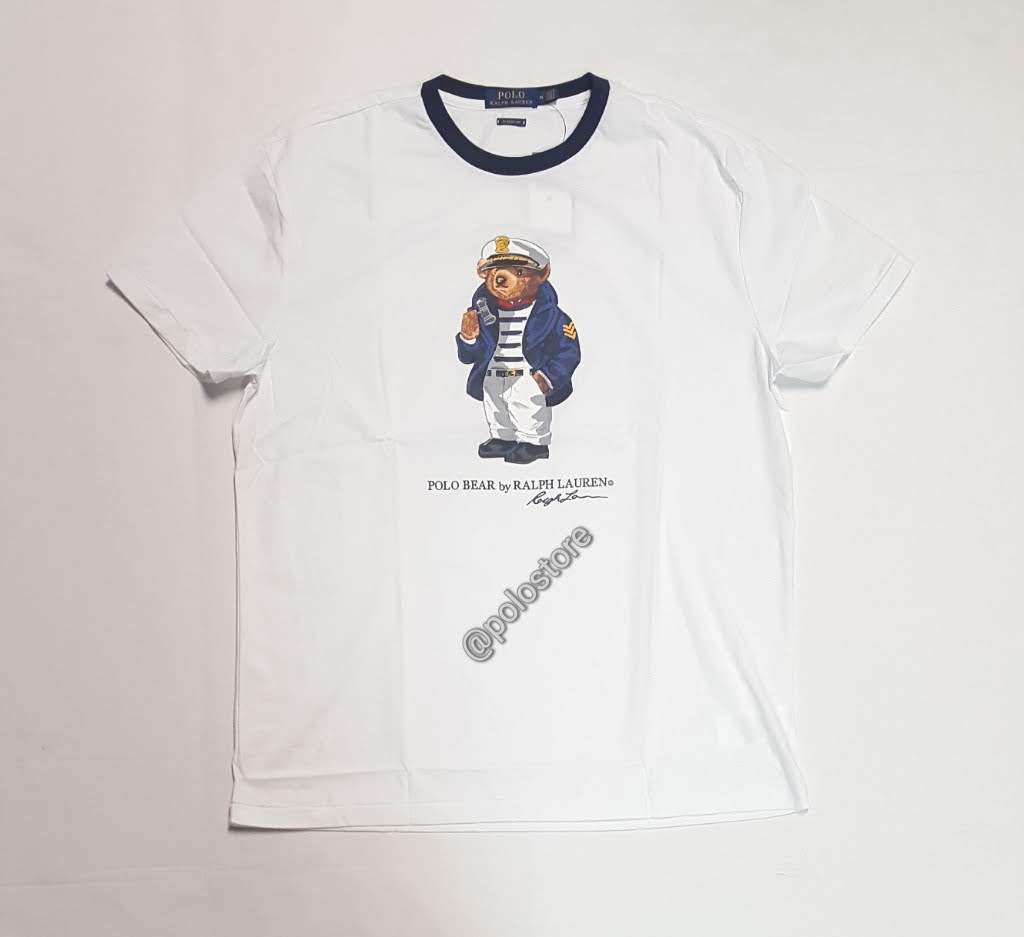 Nwt Polo Big & Tall White Sailor Bear Tee