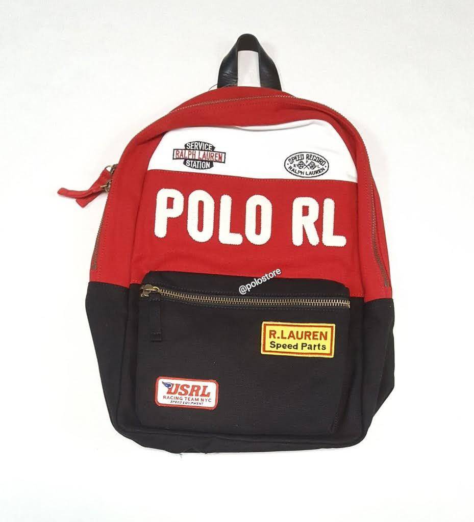 Nwt Polo Ralph Lauren Black/Red Polo RL Bag