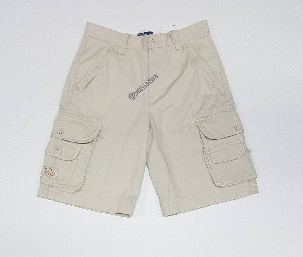 Kids Polo Ralph Lauren Khaki Double Pocket/RLPC on Pocket Cargo Shorts (8-20)